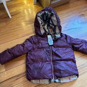 Toddler Burberry winter Puffer jacket